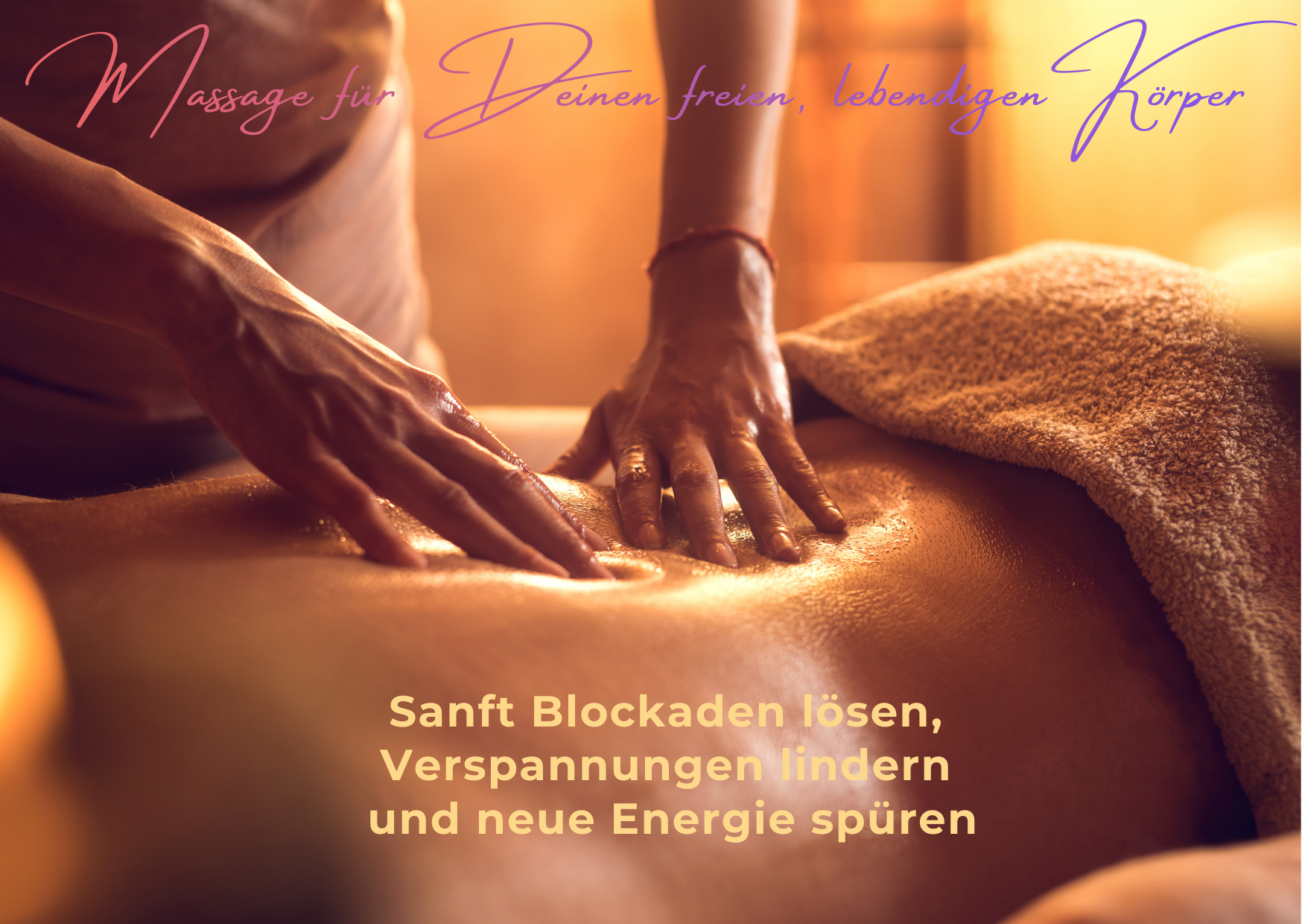 Kunde erhält eine Rückenmassage für einen freien, entspannten Körper
